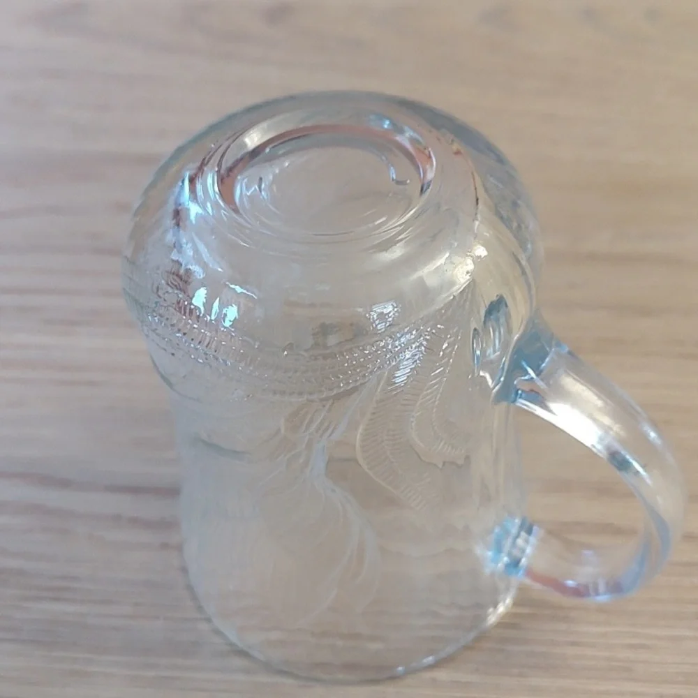 Arcoroc Canterbury Crocus Clear Glass Mugs Set Of 4 10oz EUC - Picture 7 of 14